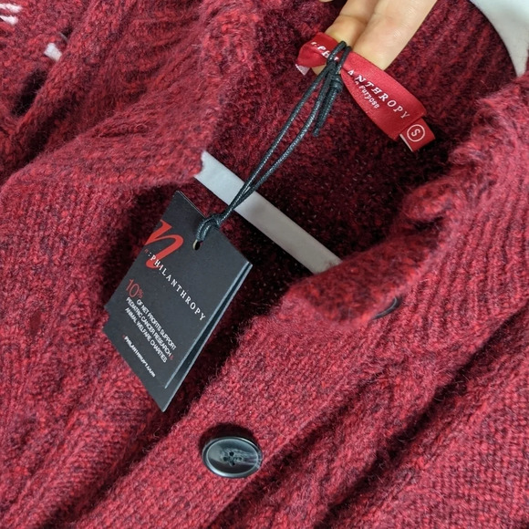 NWT n:Philanthropy Deconstructed Distressed Lone Oversized Cardigan Sweater sz.S - Picture 7 of 8